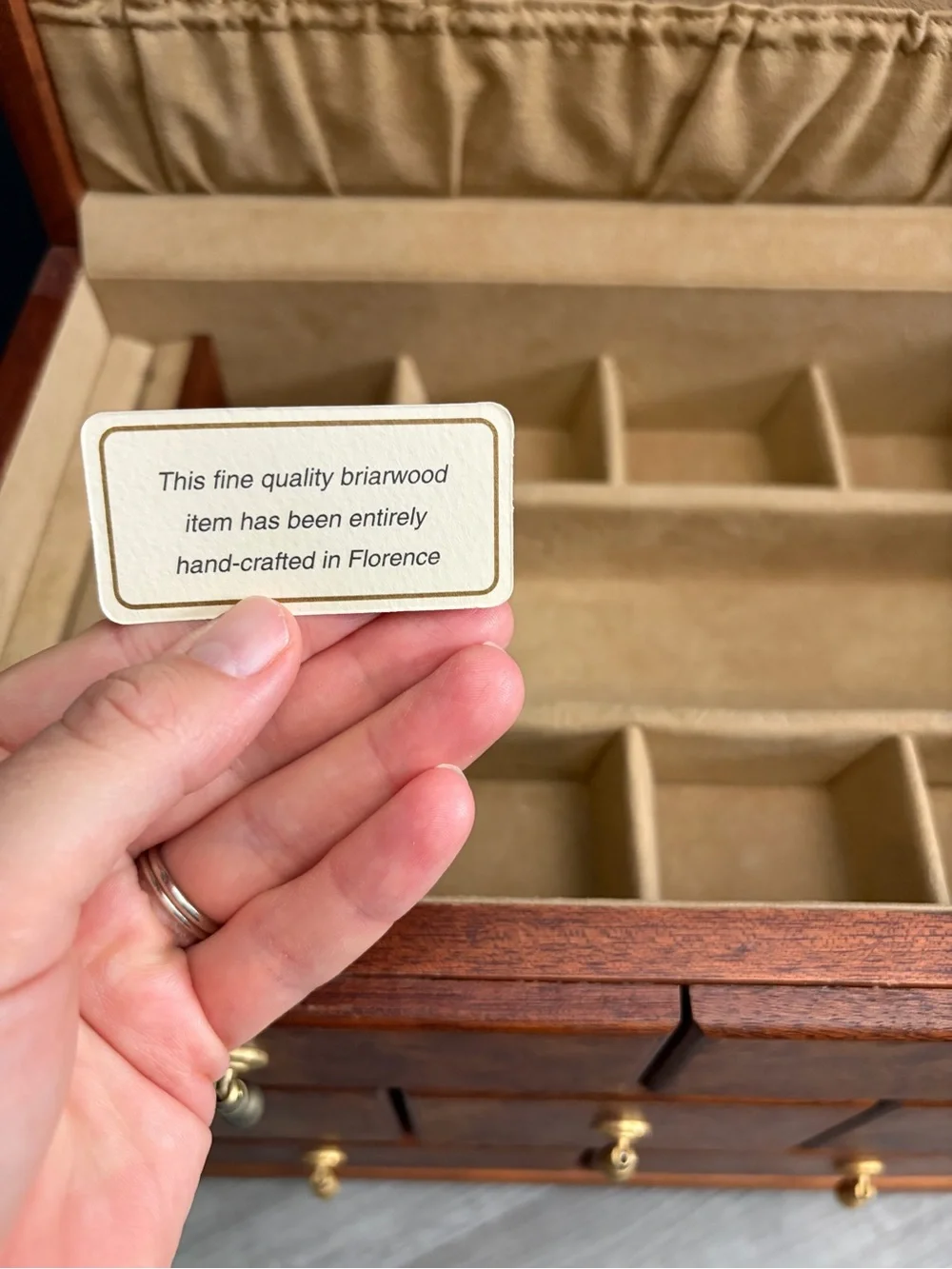 Vintage Agresti Briarwood Jewelry Box Florence Italy-  13”x10”x8.5” & 10.8lbs